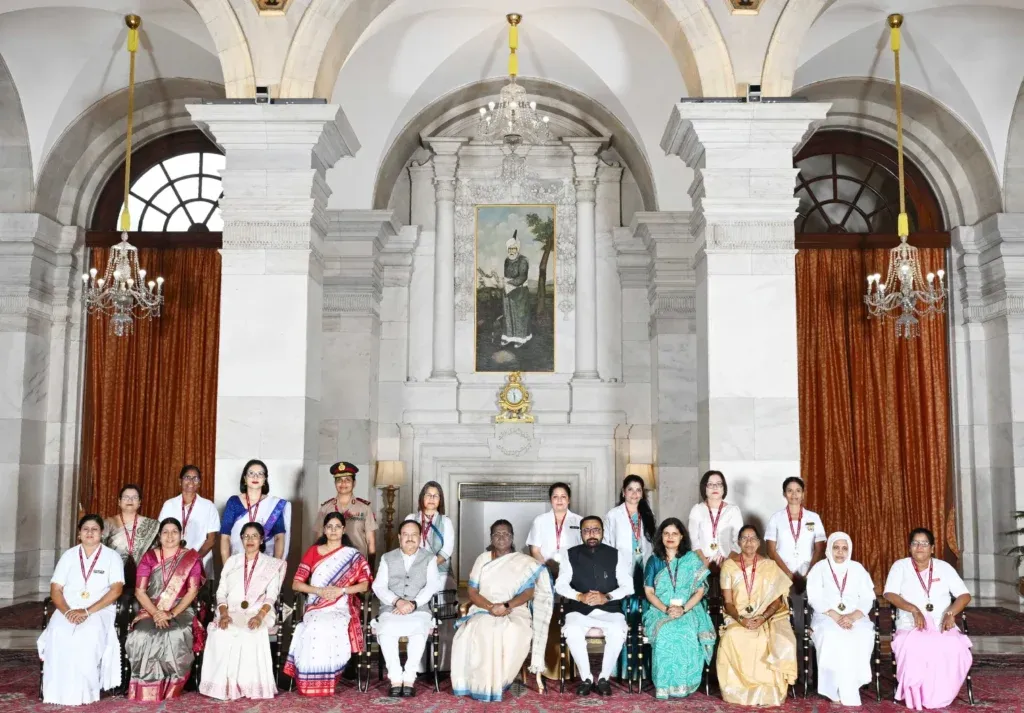 President Murmu awards nurses for meritorious service in 2025 - english ...