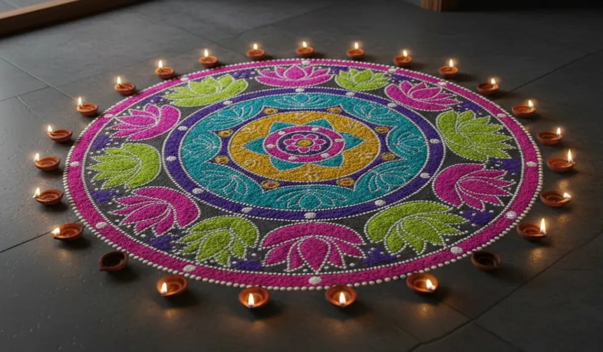 3. Dot Rangoli Design