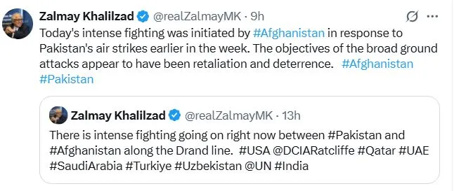 US Special Envoy for Afghanistan Peace Zalmay Khalilzad