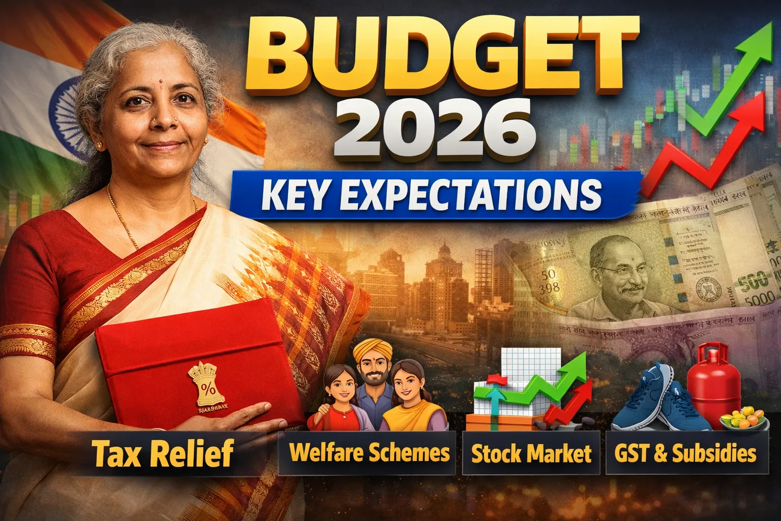 Budget 2026 Expectations: What Nirmala Sitharaman may announce on Taxes, GST, and Welfare