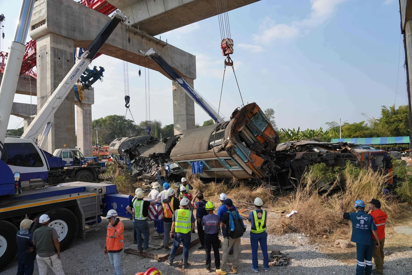 Thailand Train Accident: Huge crane falls on moving train