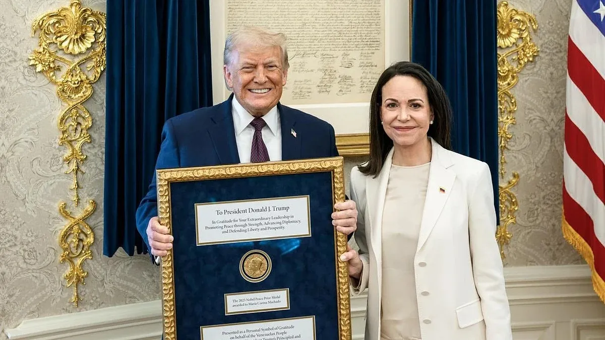 Machado Presented Her Nobel Prize