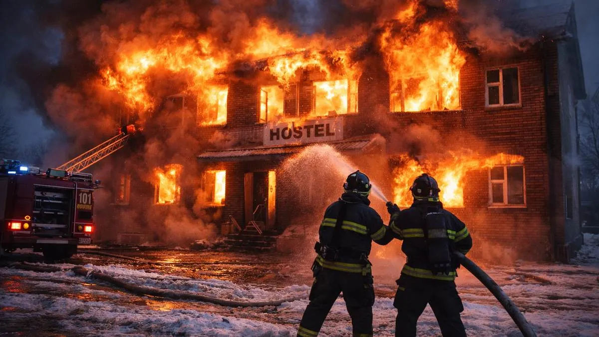 Moscow Hostel Fire: Blaze Spreads to Fourth Floor Hostel