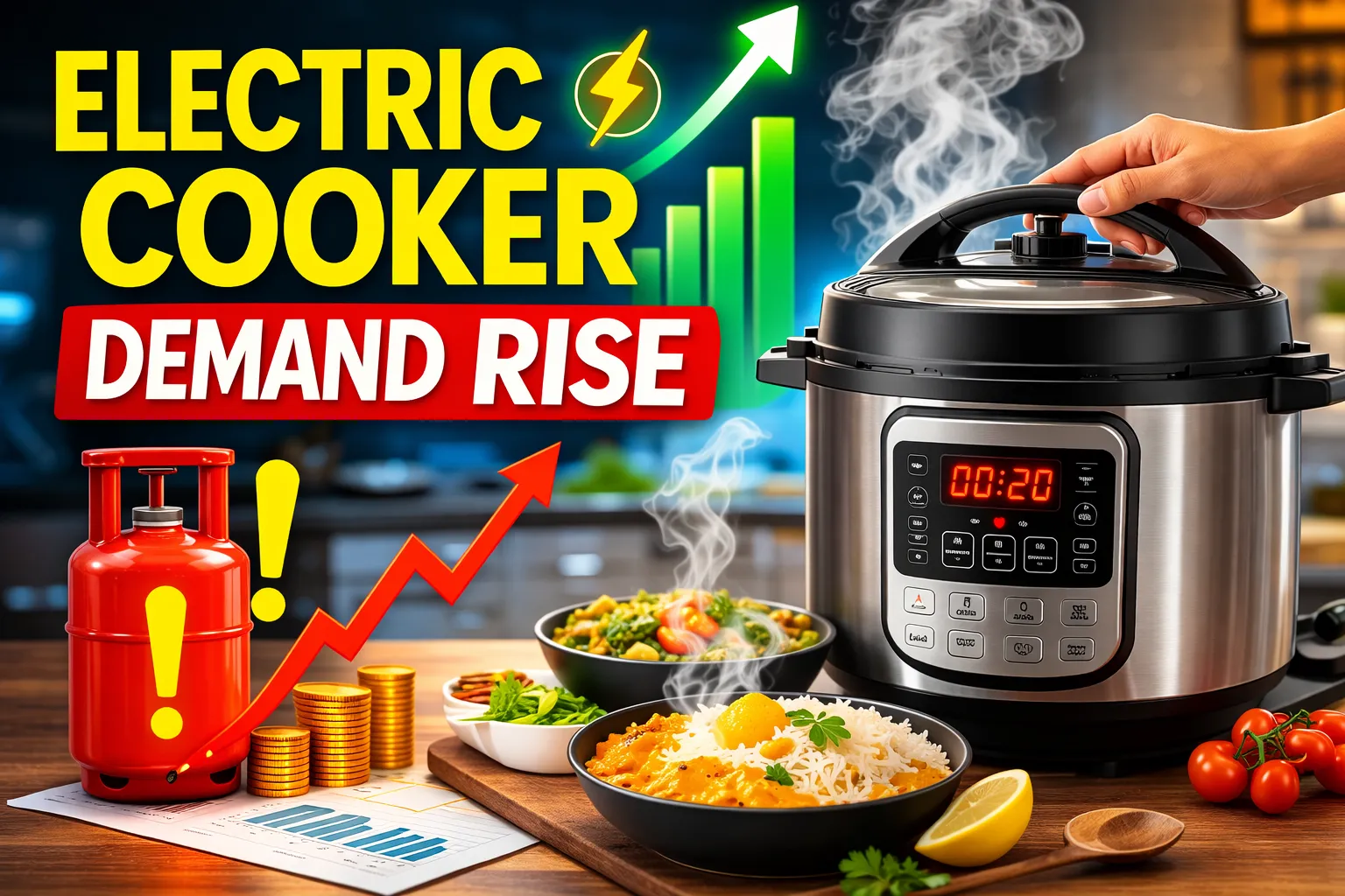 Electric cooker Demand Rise: LPG Shortage Worries? Switch to an Electric Pressure Cooker