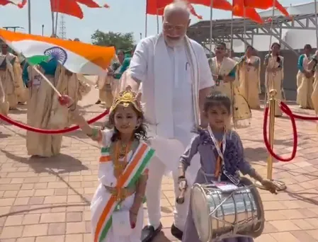 PM Modi inaugurates ‘Namo Kamalam' in Navsari; interacts with children